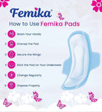 Femika Sanitary Pads Heavy Flow Protection Pads | XXL 320 MM Maxi ( 6 Pads )